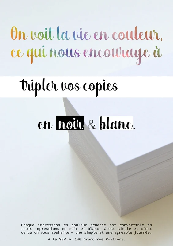 Publicité « On voit la vie en couleur »