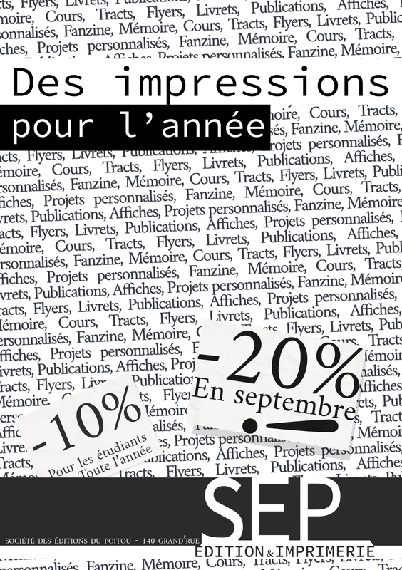 Publicité « Des impressions pour l’année »